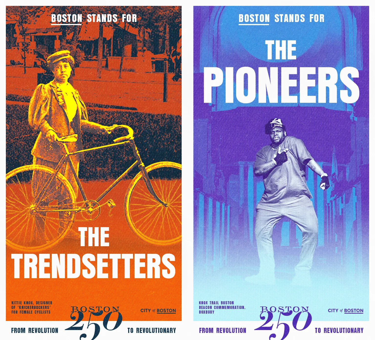 Boston 250 OOH — The Trendsetters x The Pioneers (Orange Barrel)