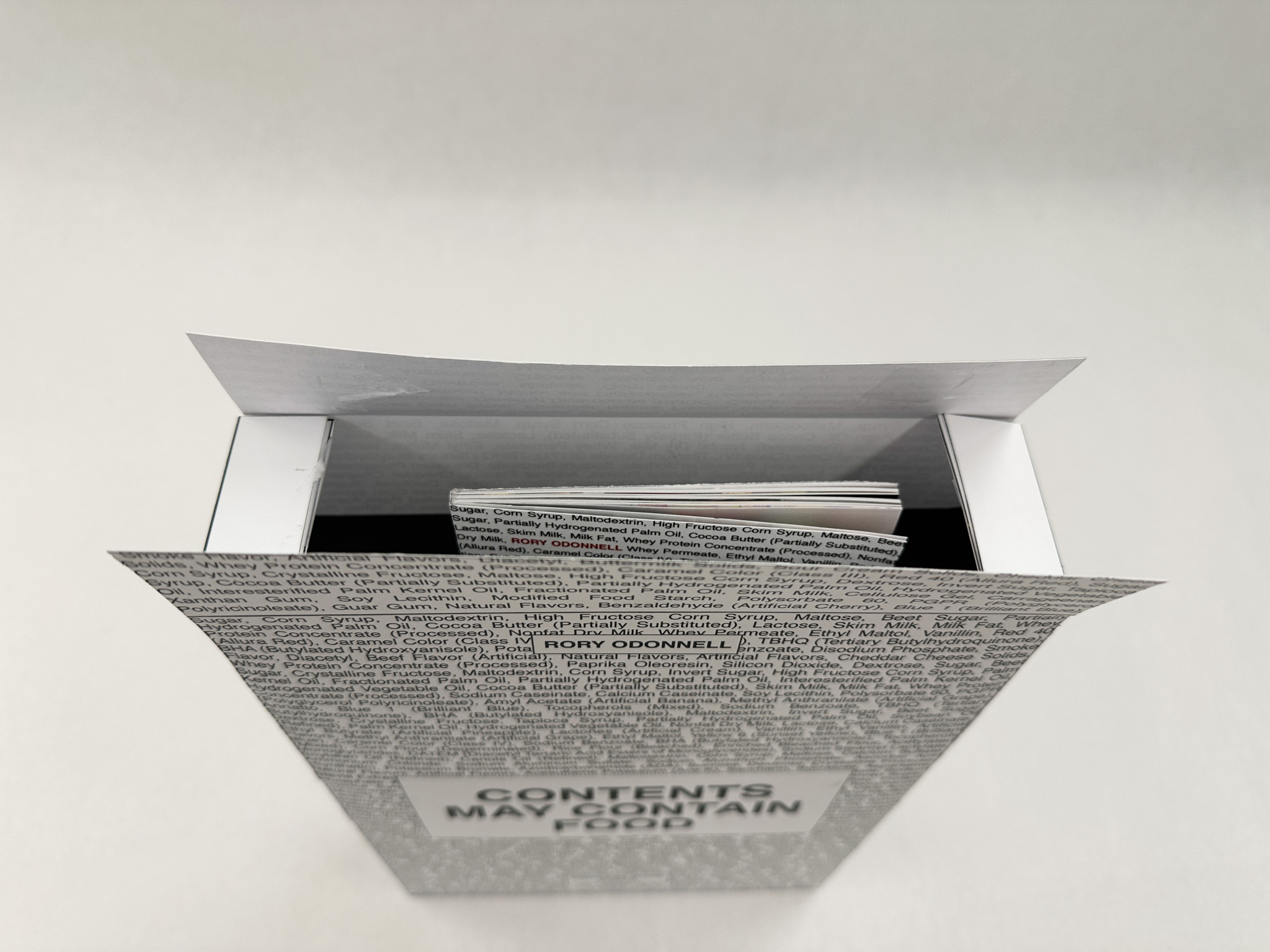 Process book cereal box prize 3