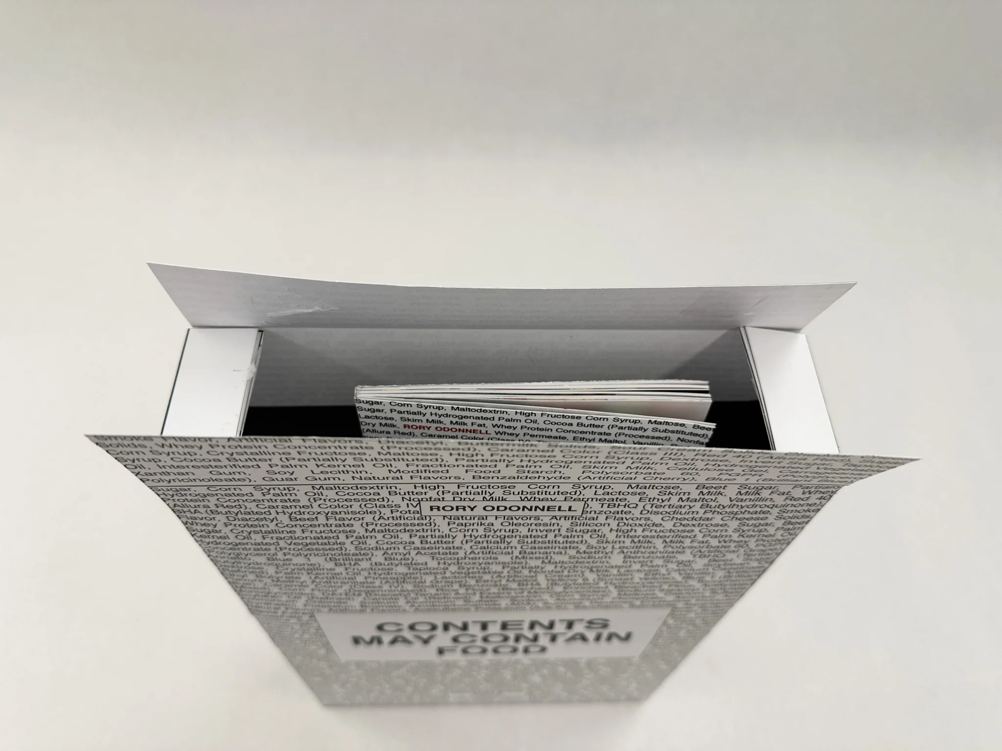 Process book cereal box prize 3