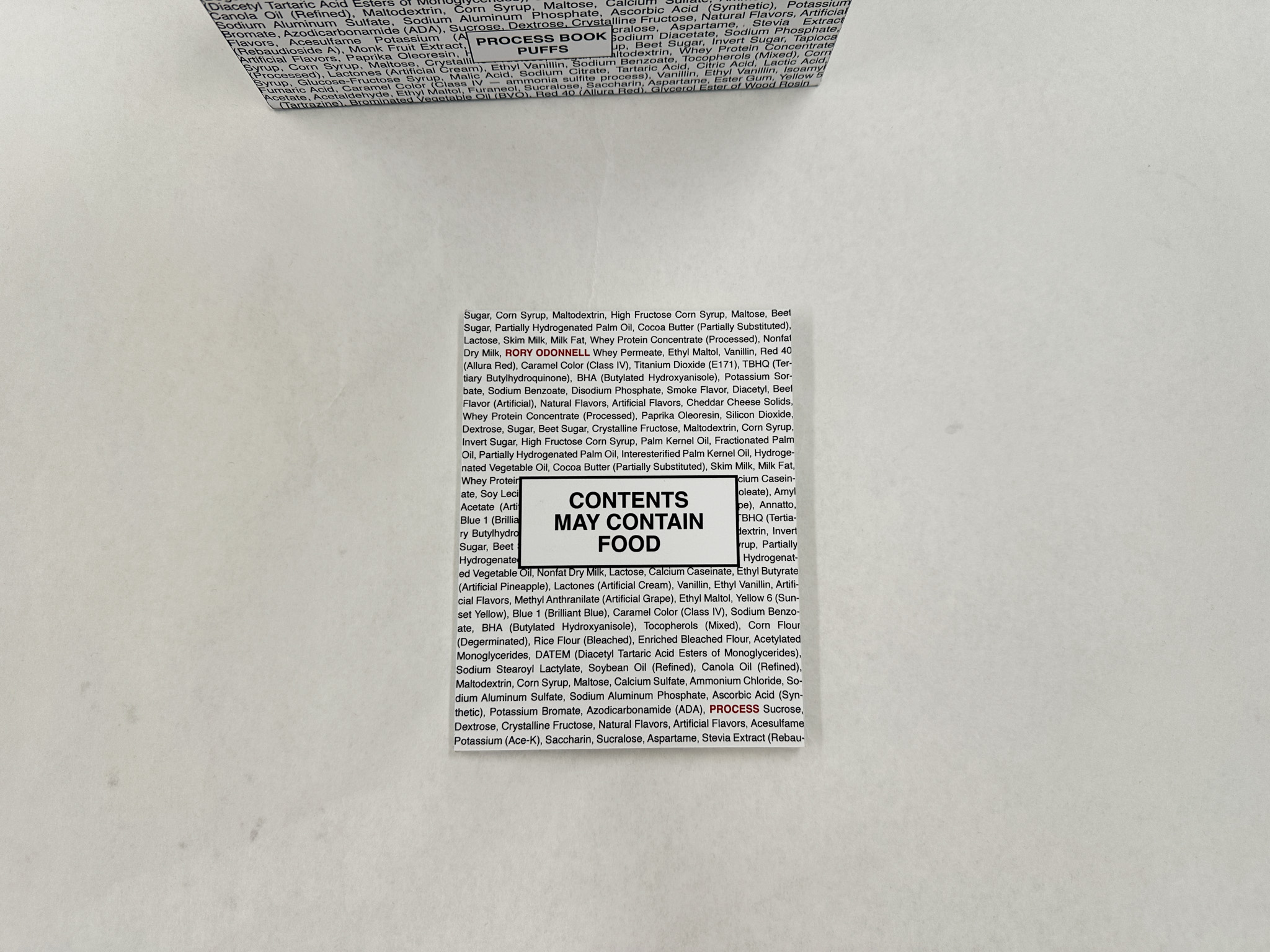 Process book cereal box prize 6