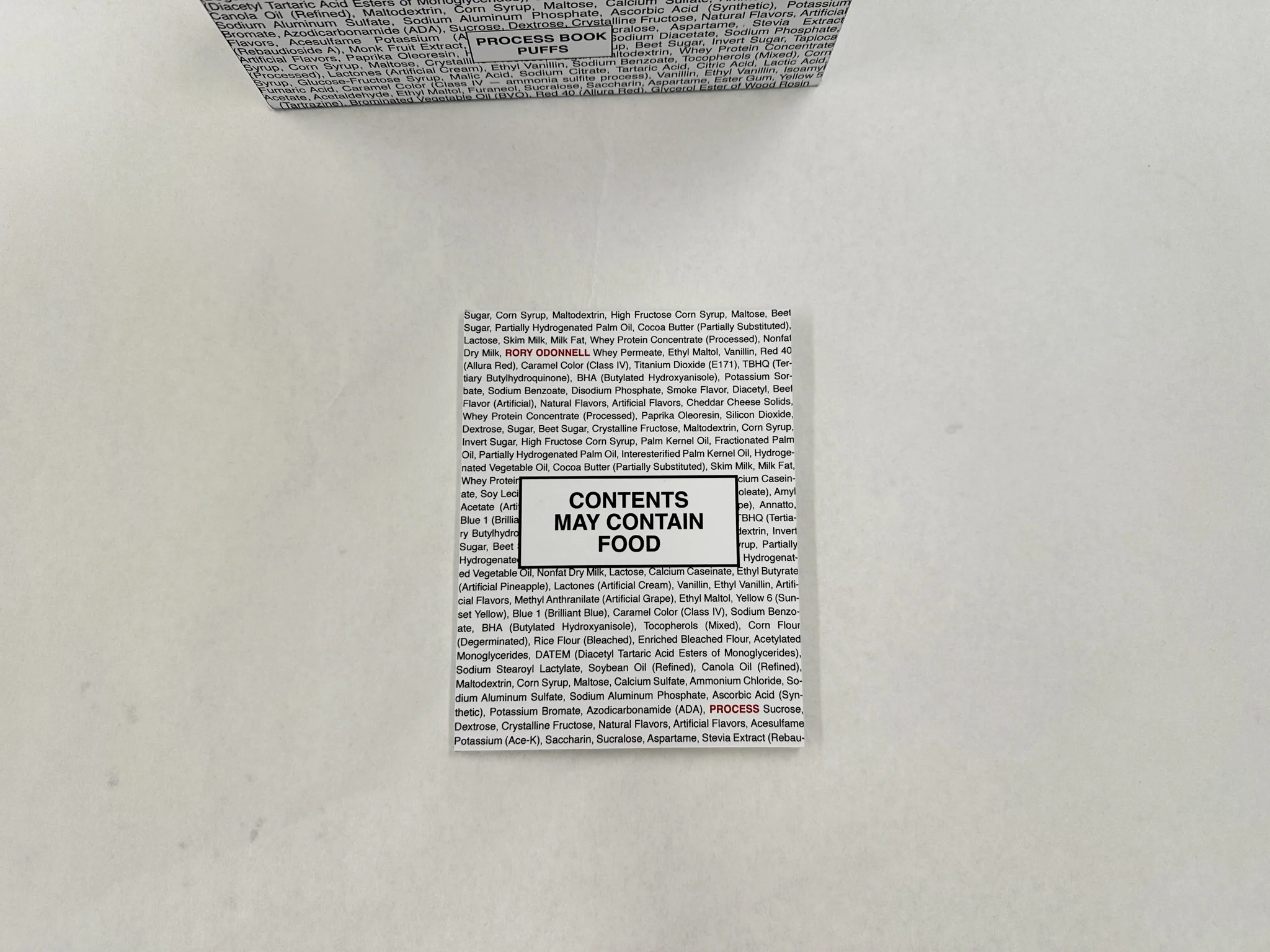 Process book cereal box prize 6