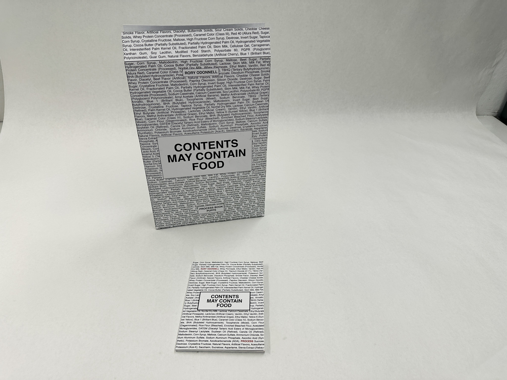 Process book cereal box prize 7