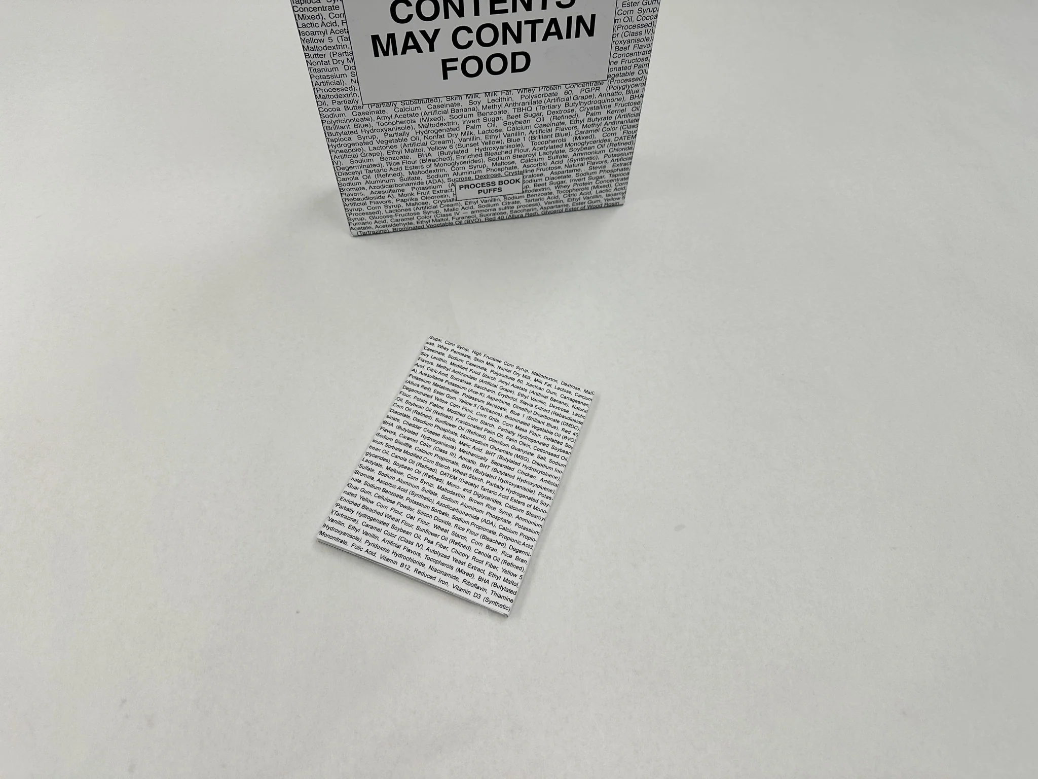 Process book cereal box prize 10