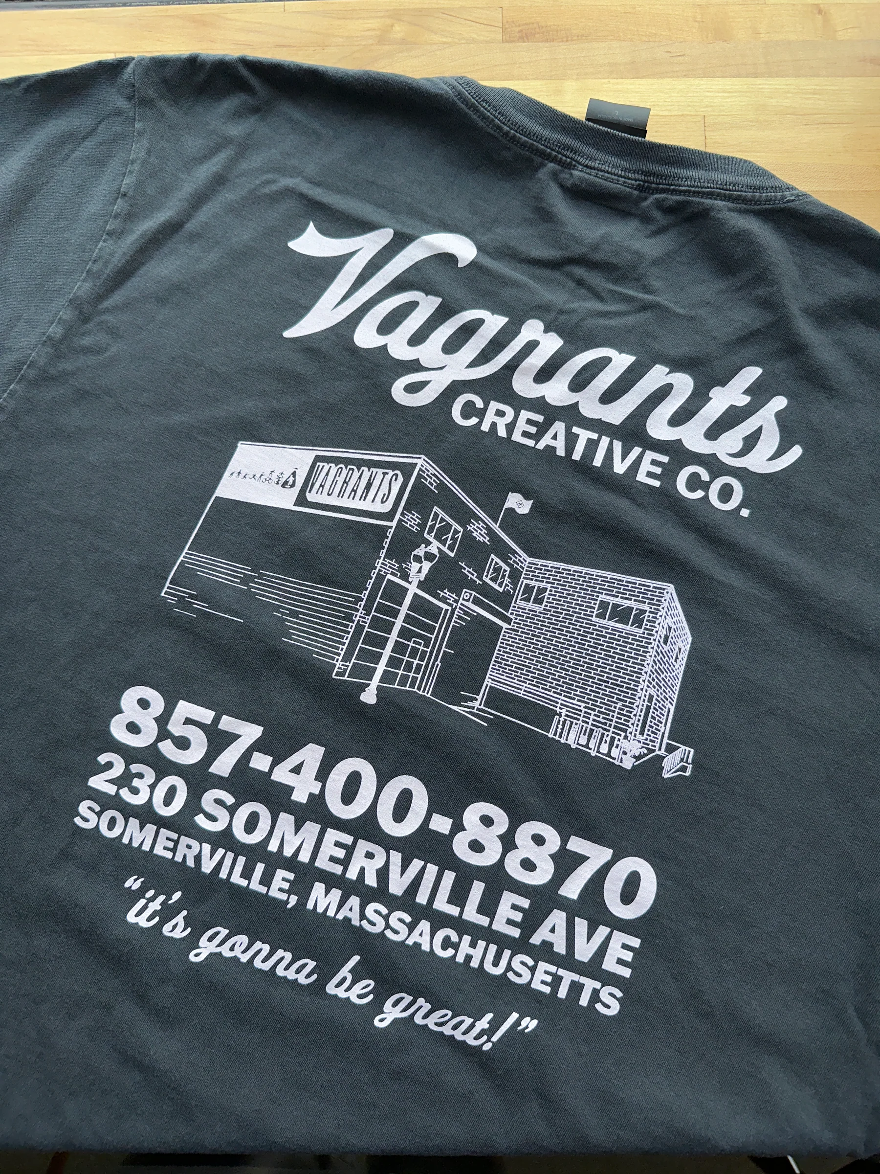 Vagrants tee — black back